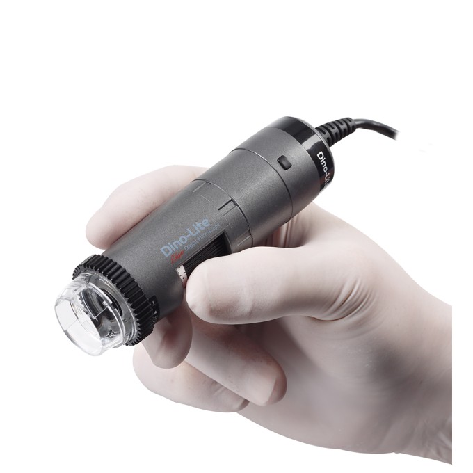 Microscop Wireless Ready cu Distanta mare de lucru, Filtru reglabil de polarizare, control flexibil al iluminarii si detectie automata a nivelului de marire